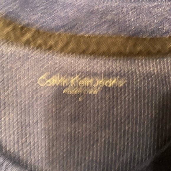 Calvin Klein Jeans Blue V-neck Sweater size Large - Picture 6 of 7
